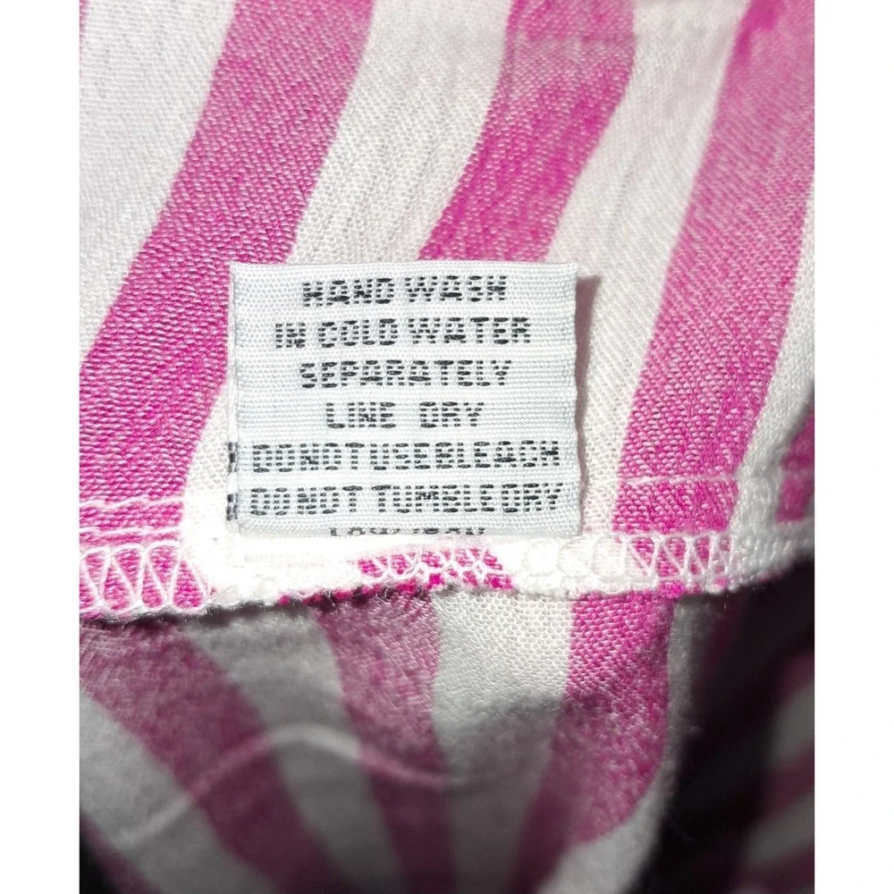Raviya Women's Pink/White Striped Cover-Up Dress Size Lg with Pockets, 57